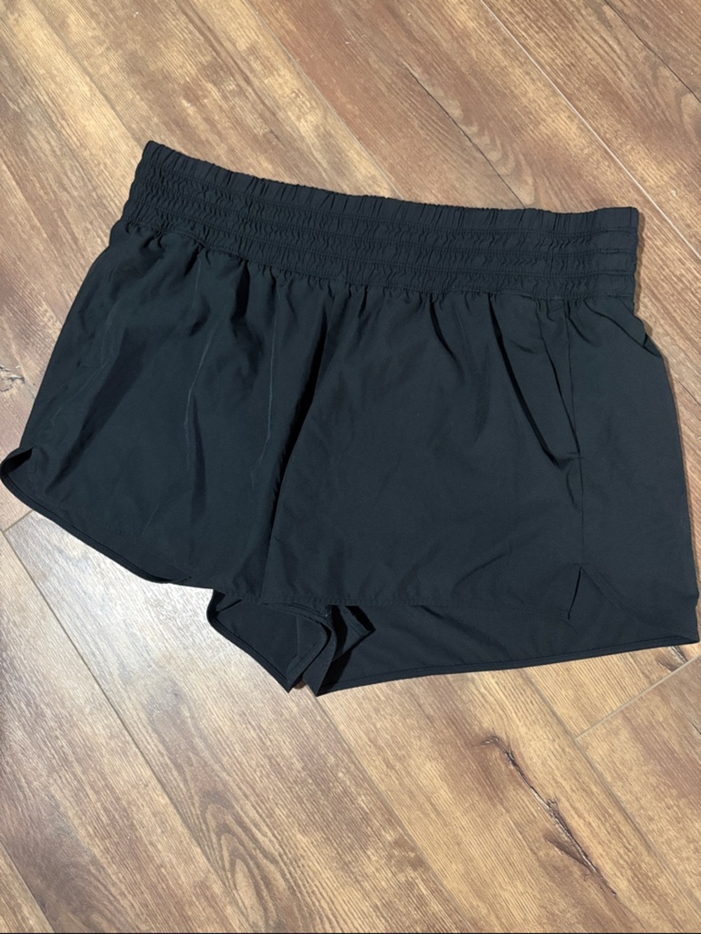 Old Navy Black Athletic Shorts with Smocked Waistband